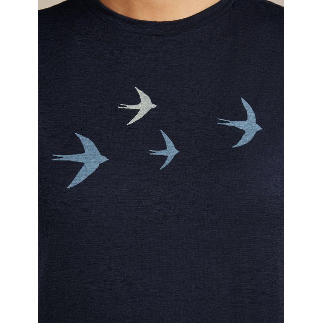Tricou Merino Icebreaker 150 Tech Lite - bleumarin Midnight Navy
