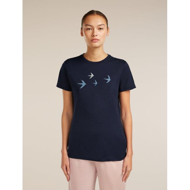 Tricou Merino Icebreaker 150 Tech Lite - bleumarin Midnight Navy