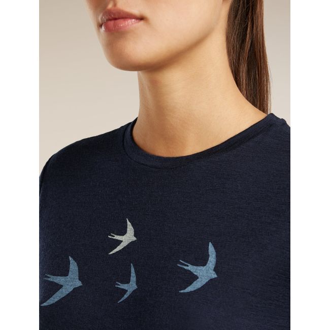 Tricou Merino Icebreaker 150 Tech Lite - bleumarin Midnight Navy