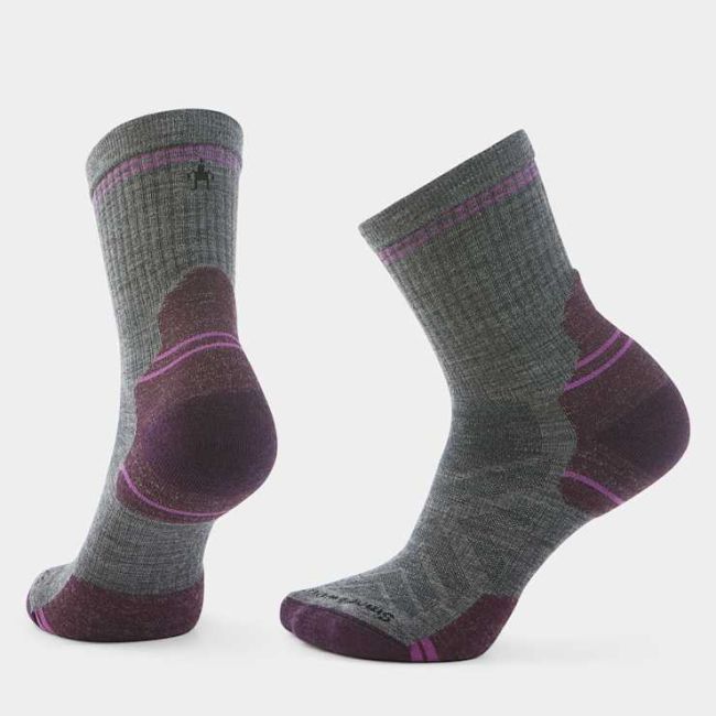 Șosete hiking Smartwool Hike Mid Crew - gri Medium Gray, amortizare țintită