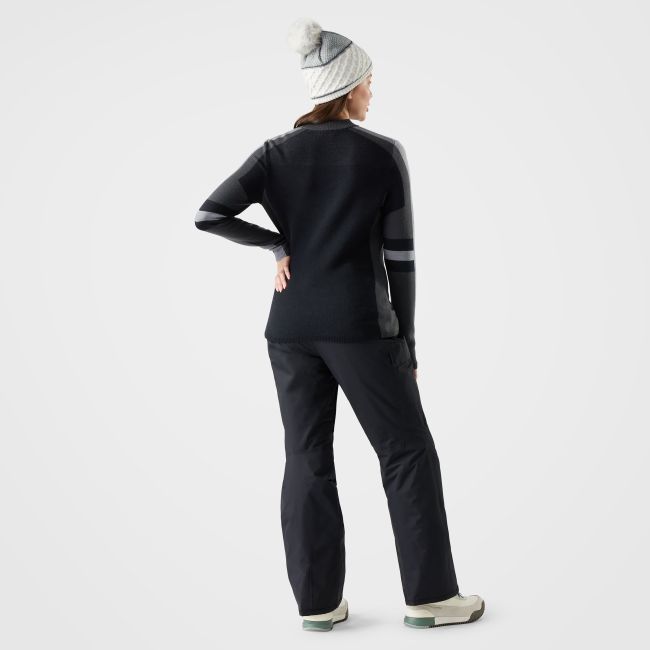 Bluză Merino Smartwool Alpine Crew - negru Black | fit slim, mărime M