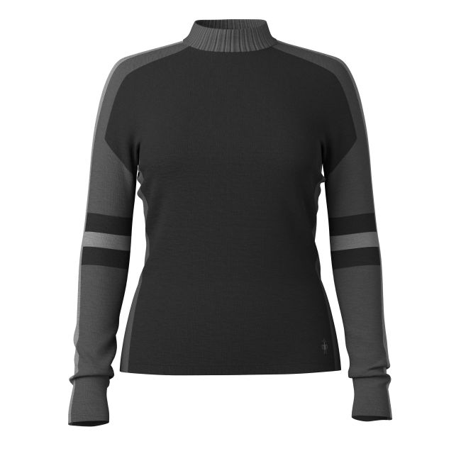 Bluză Merino Smartwool Alpine Crew - negru Black | fit slim, mărime M