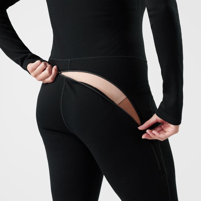 Base layer Merino Smartwool Classic Thermal One Piece - negru, mărime M