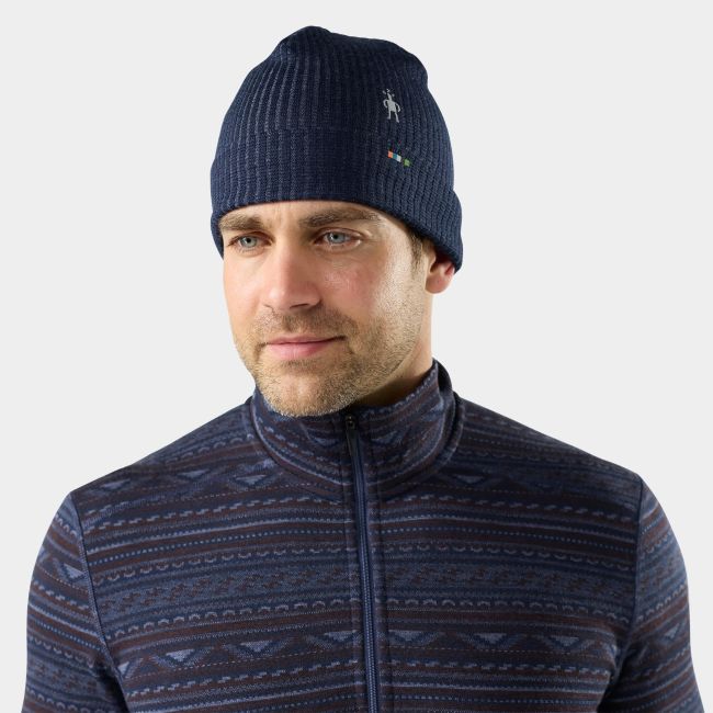 Căciulă Merino Smartwool Thermal Rib Beanie - albastru Nightfall Blue Heather
