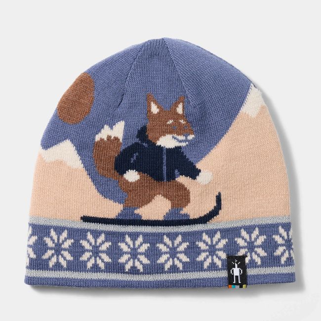 Căciulă Merino copii Smartwool Reversible Art Beanie - Nightfall Blue