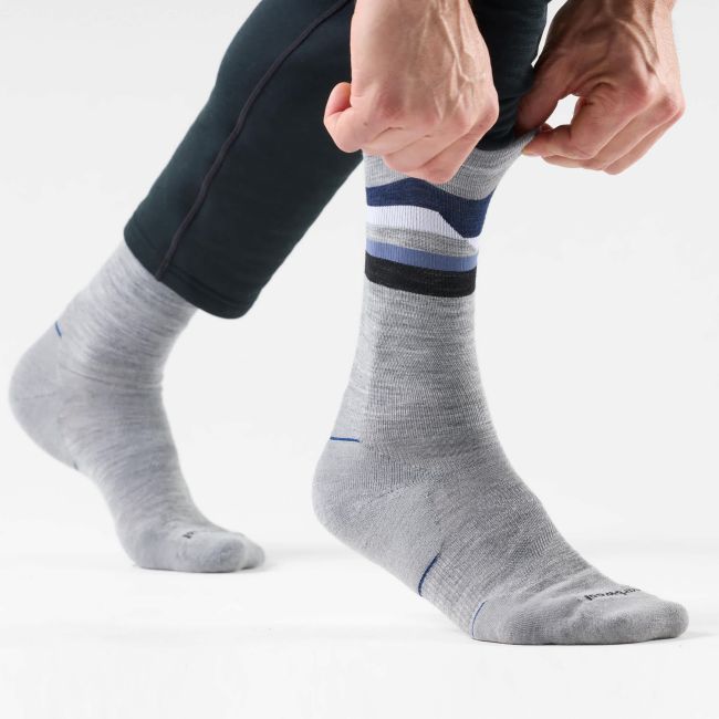 Șosete Merino alergare Smartwool Run Cold Weather Horizons - albastru Laguna Blue | Crew | Targeted Cushion