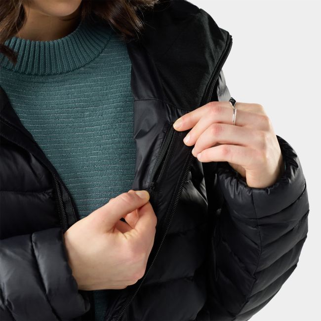 Geacă parka Smartwool Winterloft Hooded - negru | puf + Merino, mărime M