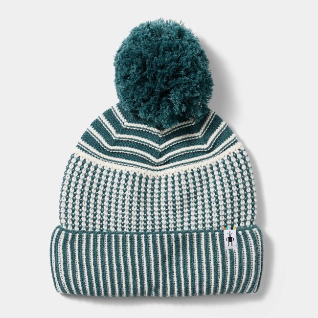 Căciulă Merino Smartwool Summit Knit Pom Beanie - turcoaz Dusty Teal