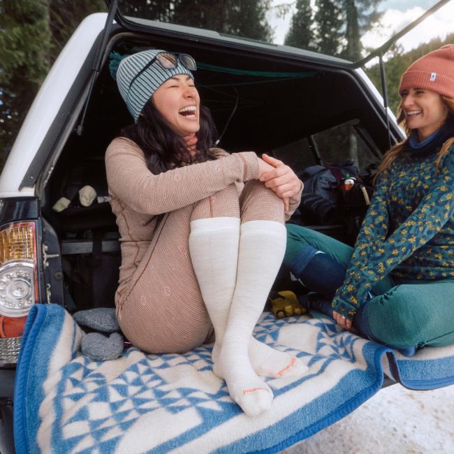 Căciulă Merino Smartwool Summit Knit Pom Beanie - turcoaz Dusty Teal