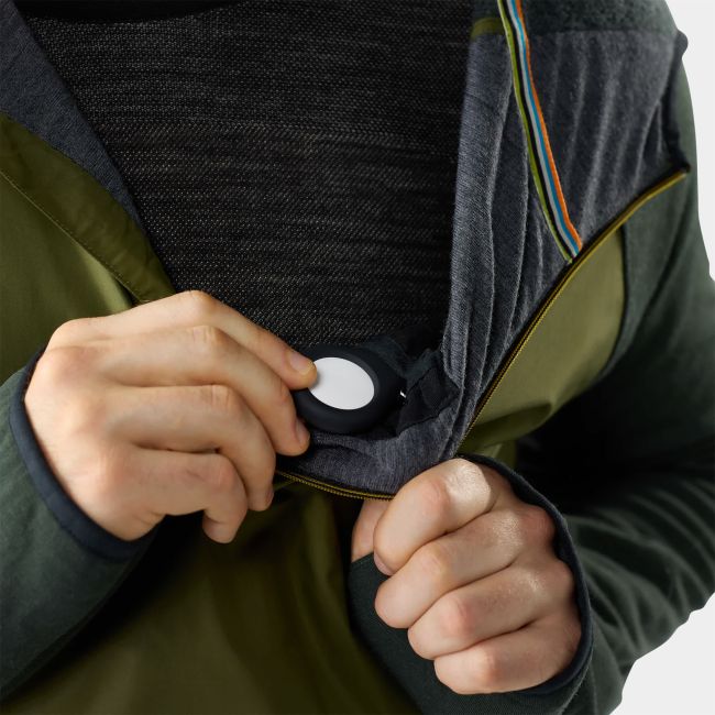 Hanorac Merino Smartwool Smartloft 1/2 Zip - negru/auriu Honey Gold