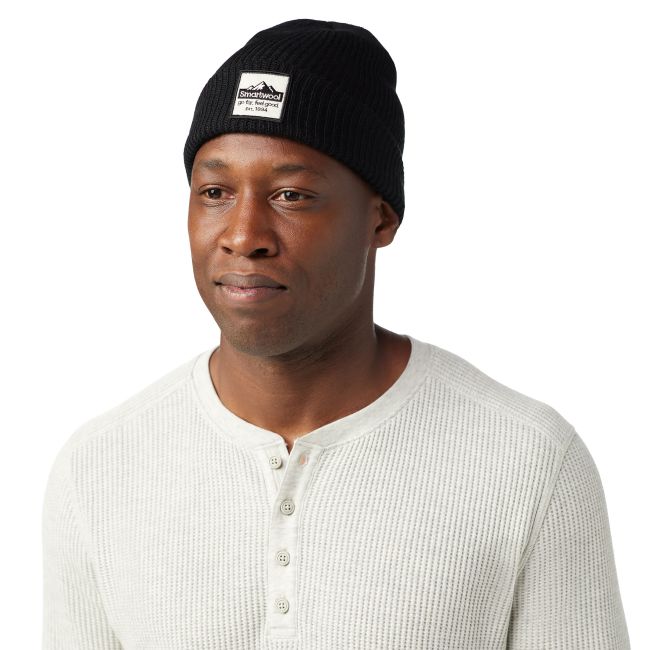 Căciulă Merino Smartwool Patch Beanie - negru | dublu strat