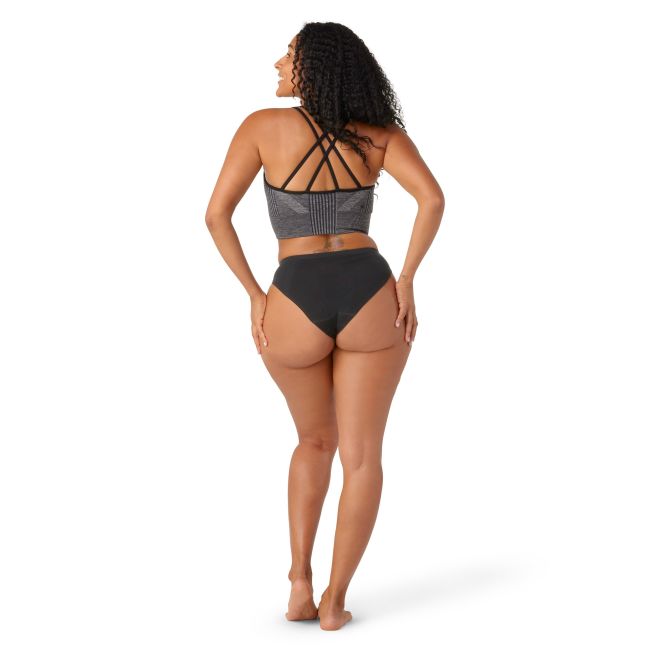 Chilot Merino Smartwool Intraknit Bikini - negru, seamless