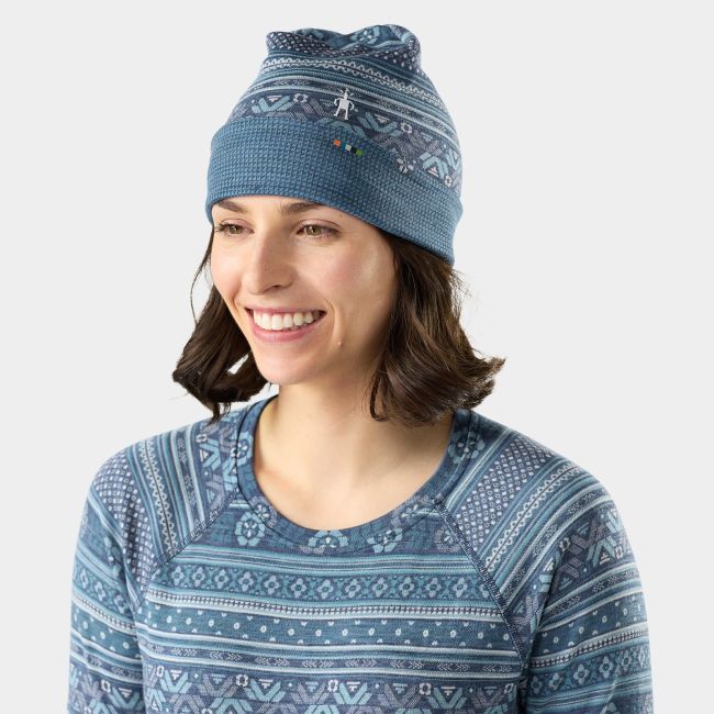 Căciulă Merino Smartwool Thermal Reversible Beanie - model Nightfall Fair Isle Fun