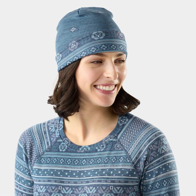 Căciulă Merino Smartwool Thermal Reversible Beanie - model Nightfall Fair Isle Fun