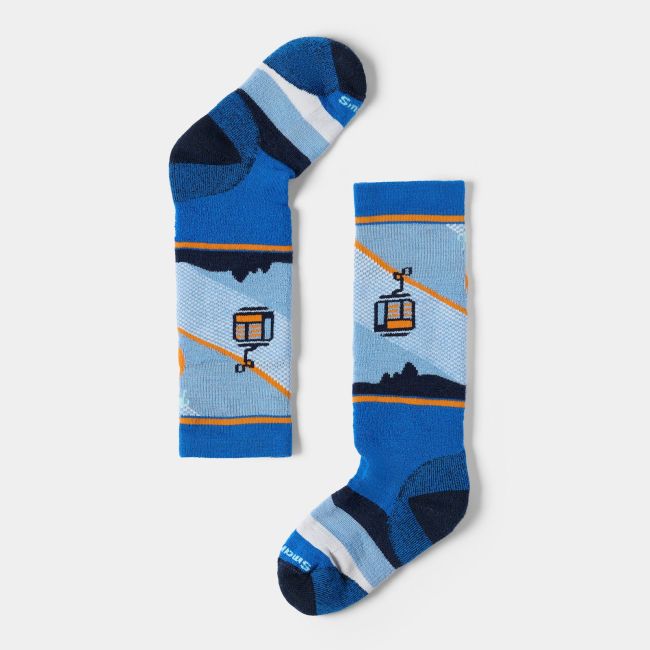 Șosete Merino schi Smartwool Gondola Games - Laguna Blue | Over-the-Calf | Full Cushion