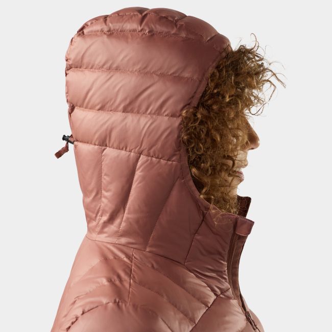 Geacă cu glugă Smartwool Winterloft Hooded - maro Mocha | puf & Merino, mărime M