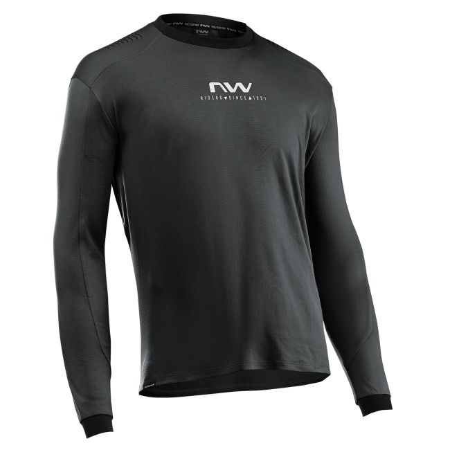 Tricou ciclism Northwave Sharp lung L negru/alb