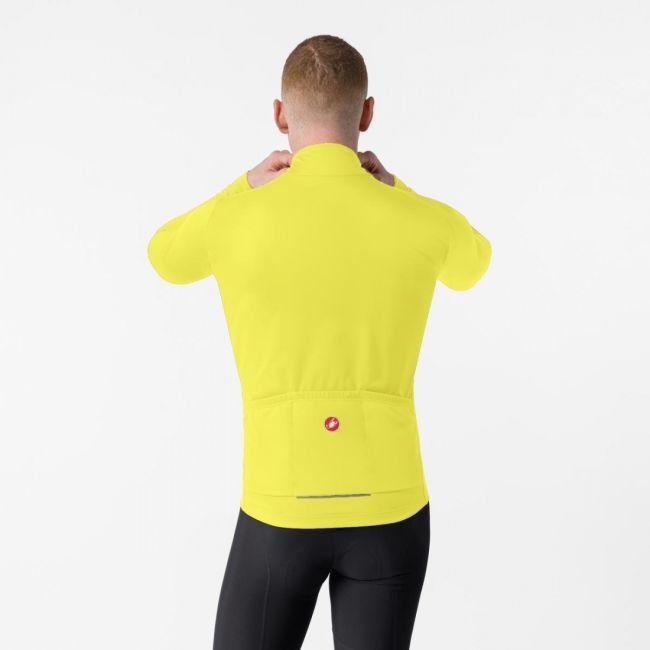 Jachetă ciclism iarnă Castelli Salto 2 - galben Zolfo | windproof