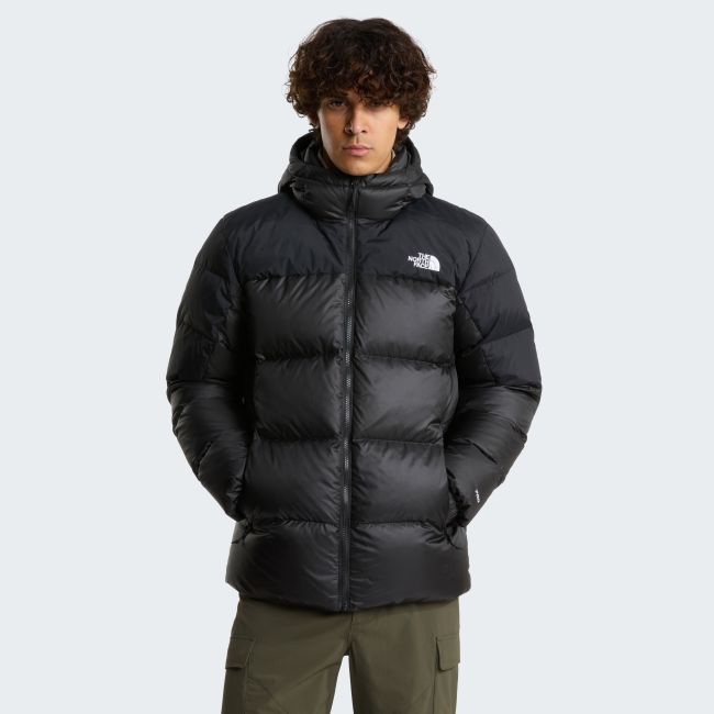 Geacă de puf The North Face Diablo Down 2.0 Hoodie pentru bărbați - negru Black Heather | Black | puf reciclat 700