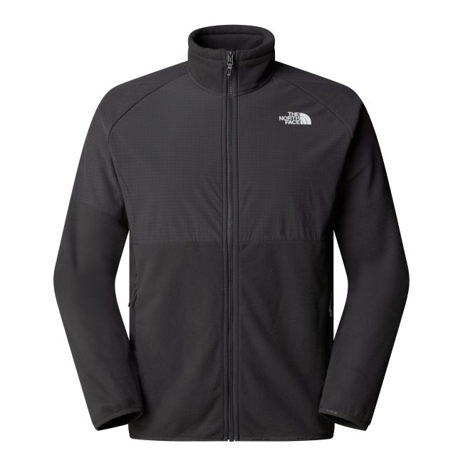 Polar The North Face Glacier Heavyweight Full Zip pentru bărbați - gri Asphalt Grey | Black | fleece gros DWR
