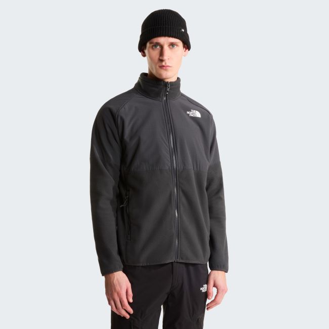Polar The North Face Glacier Heavyweight Full Zip pentru bărbați - gri Asphalt Grey | Black | fleece gros DWR