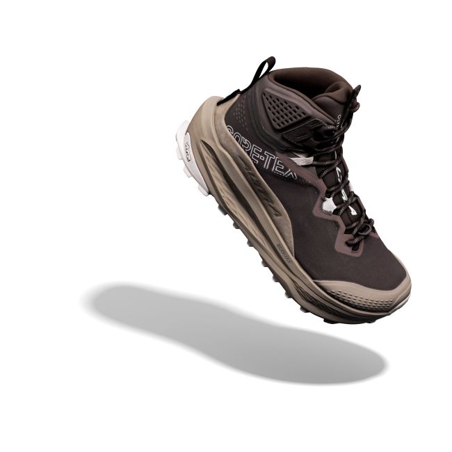 Ghete drumeție Altra Olympus 7 Mid GTX pentru damă - maro Chocolate Torte | Mountain Trail | Whisper Pink | GORE-TEX și talpă Vibram