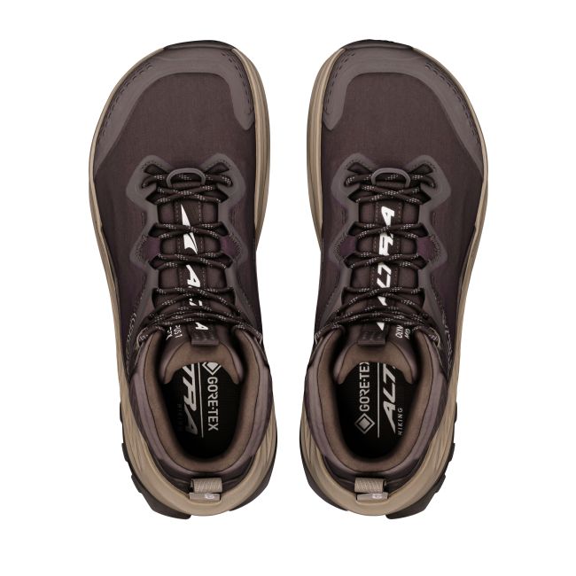 Ghete drumeție Altra Olympus 7 Mid GTX pentru bărbați - maro Chocolate Brown | GORE-TEX și talpă Vibram