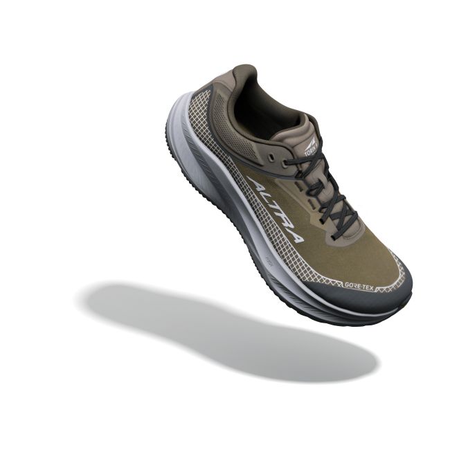 Pantofi alergare asfalt Altra Torin 9 GTX pentru bărbați - verde Dark Olive | Silver | Night Owl | impermeabili GORE-TEX