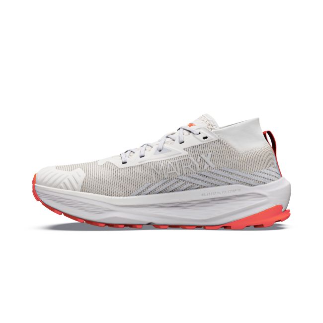 Pantofi alergare trail Altra Olympus 275 HiLo pentru bărbați - gri Vaporous Gray | Fiery Coral | Altra EGO™ MAX și Vibram®