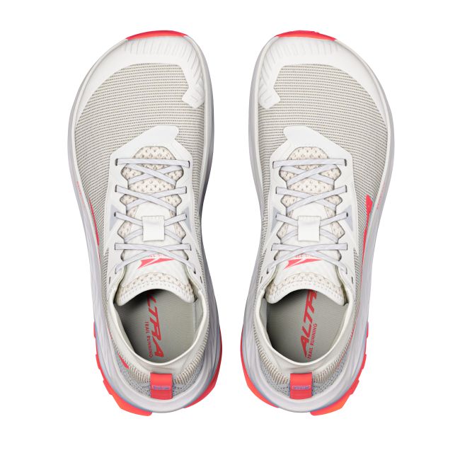 Pantofi alergare trail Altra Olympus 275 HiLo pentru bărbați - gri Vaporous Gray | Fiery Coral | Altra EGO™ MAX și Vibram®