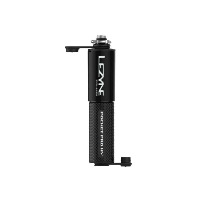 Pompă de mână Lezyne Pocket Drive Pro HV - Negru Mat / Negru Lucios