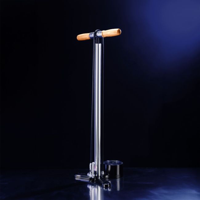 Pompă de podea Lezyne Alloy Floor Drive 3.5 - Presta Pro Chuck - argintiu lucios