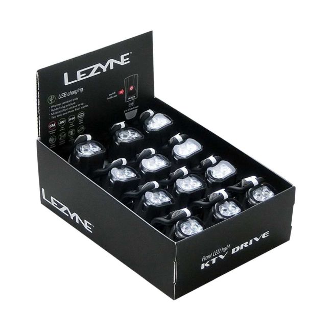 Lumină față Lezyne LED KTV Box Set Front - Negru