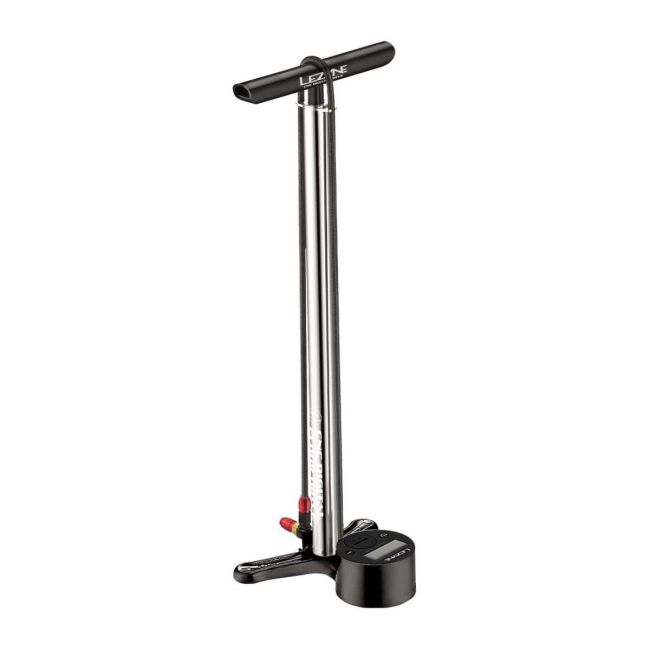 Pompă de podea Lezyne CNC Digital Drive 3.5 - argintiu lucios