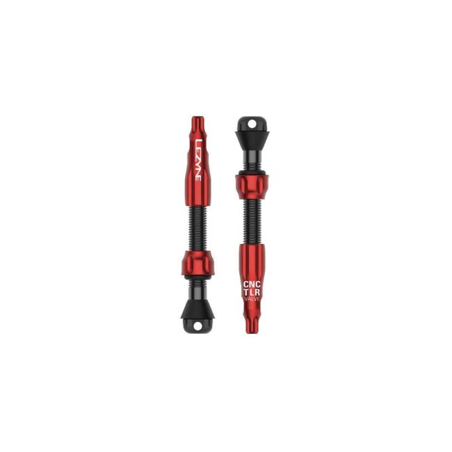 Valvă tubeless Lezyne CNC TLR Valve Pro 44mm - roșu