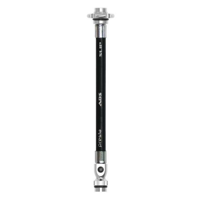 Furtun pompă de mână Lezyne ABS Flex Hose w/ Valve Core – Road - negru/argintiu