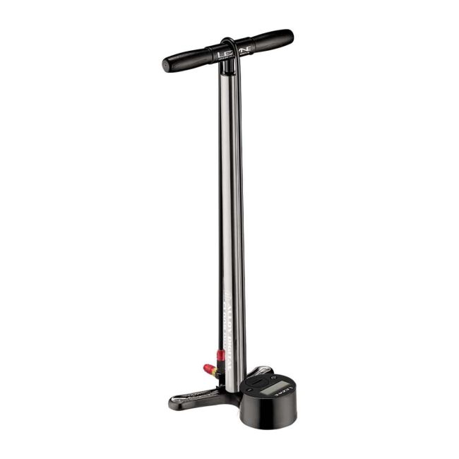 Pompă de podea Lezyne Alloy Digital Drive 3.5 - argintiu lucios
