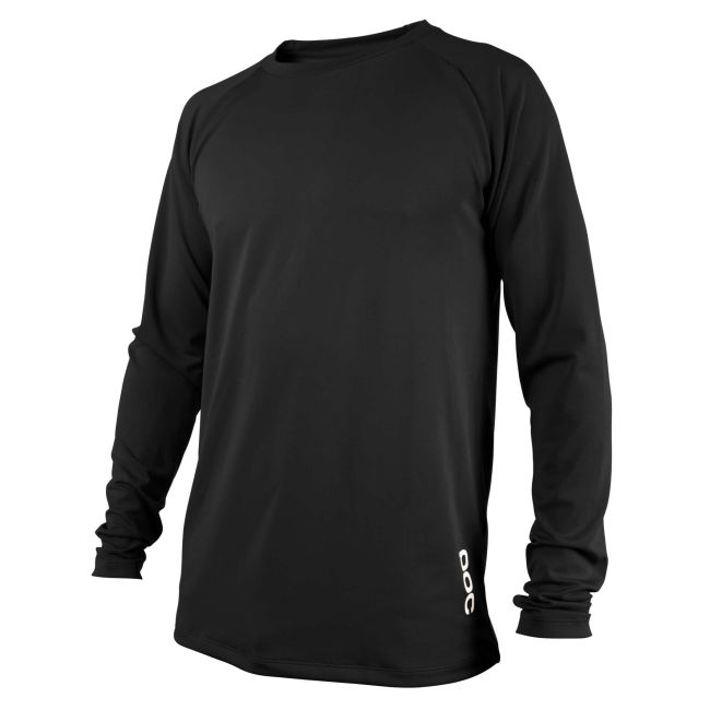 Tricou ciclism downhill cu mânecă lungă POC Resistance DH LS Jersey - Carbon Black