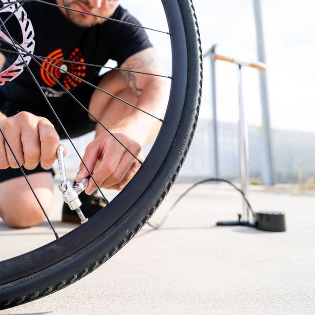 Pompă de podea Lezyne Alloy Floor Drive 3.5 - Presta Pro Chuck - argintiu lucios