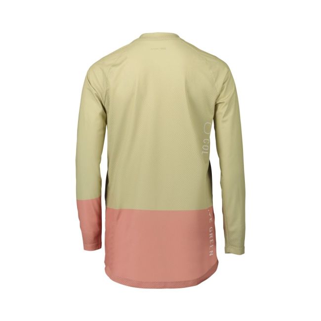 Tricou ciclism MTB POC MTB Pure LS Jersey W - Prehnite Green/Rock Salt
