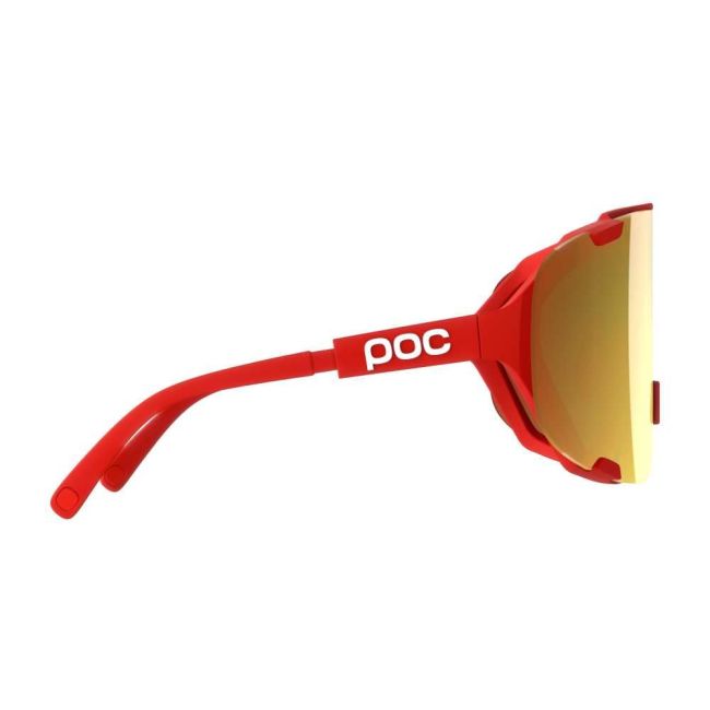 Ochelari ciclism POC Devour - Prismane Red/Clarity Road/Partly Sunny Gold