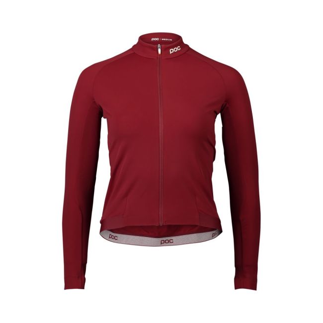 Tricou ciclism termic cu mânecă lungă POC Ambient Thermal Jersey W - Garnet Red