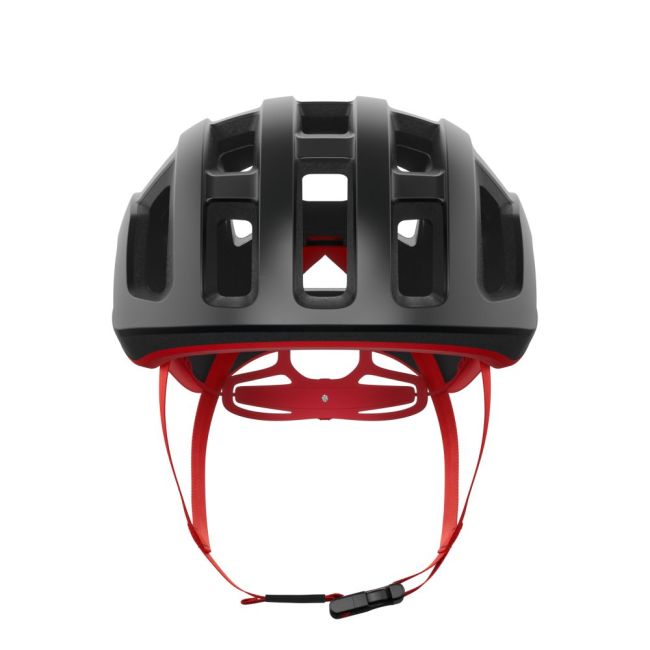 Cască ciclism șosea POC Ventral Lite - Uranium Black / Prismane Red Matt