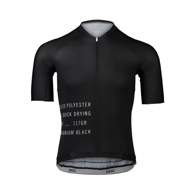 Tricou ciclism șosea POC Pristine Print Jersey - Uranium Black