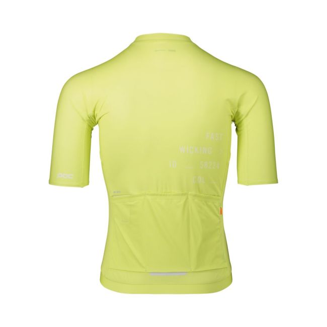 Tricou ciclism șosea POC Pristine Print Jersey - Lemon Calcite