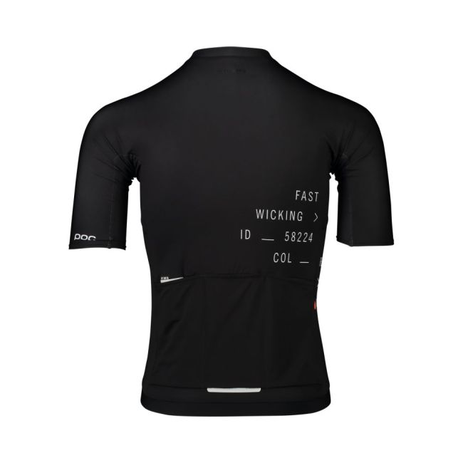 Tricou ciclism șosea POC Pristine Print Jersey - Uranium Black