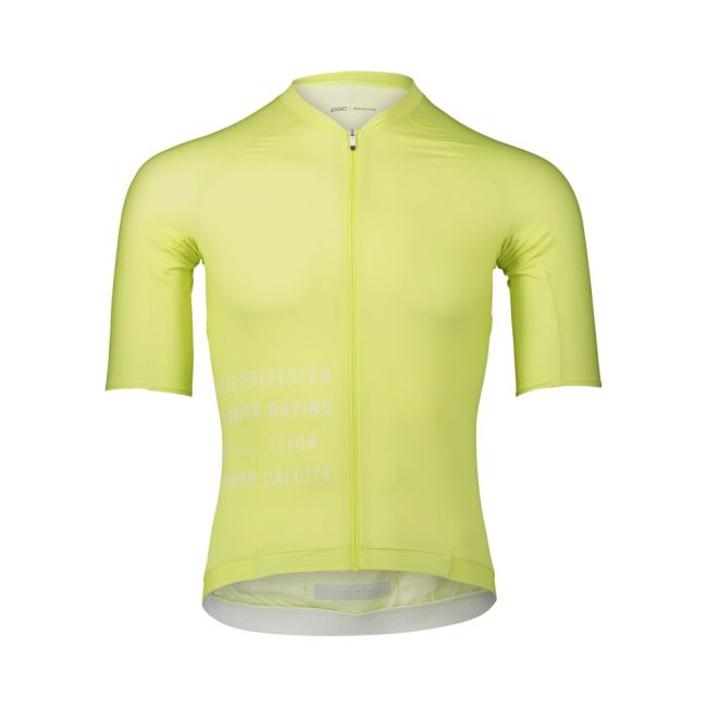Tricou ciclism șosea POC Pristine Print Jersey - Lemon Calcite