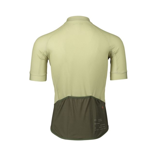 Tricou ciclism șosea POC Essential Road Logo Jersey - Prehnite Green/Epidote Green