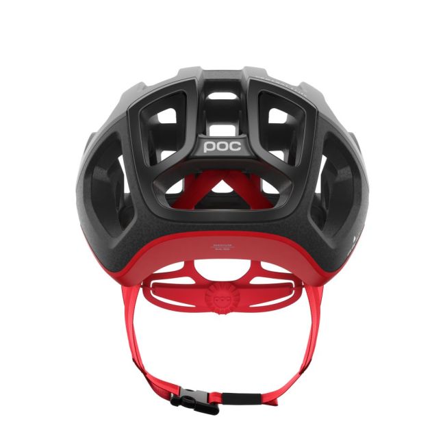 Cască ciclism șosea POC Ventral Lite - Uranium Black / Prismane Red Matt