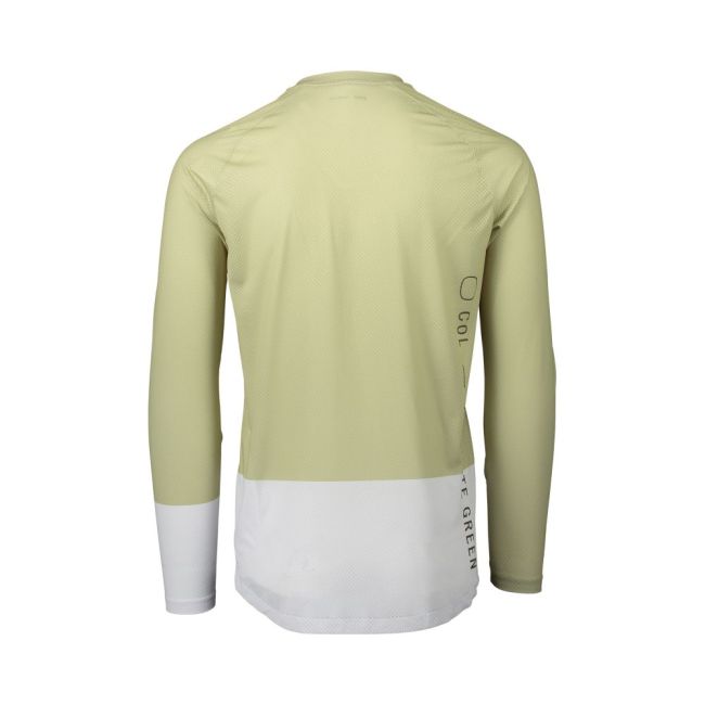 Tricou ciclism MTB POC MTB Pure LS Jersey - Prehnite Green/Hydrogen White